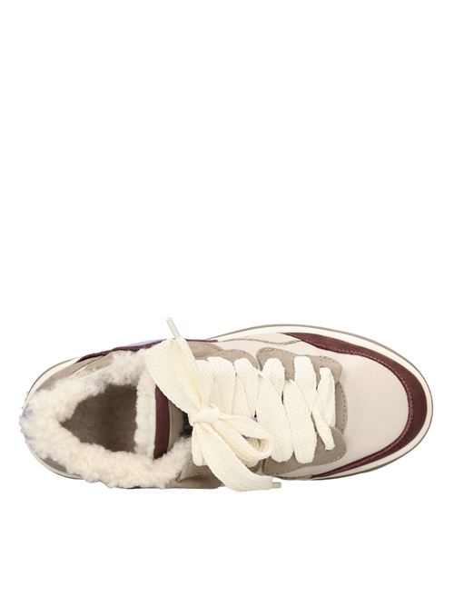 Sneakers in pelle e camoscio ANDIAFORA | MEET 17FUR BABUKBORDEAUX-BEIGE-LILLA